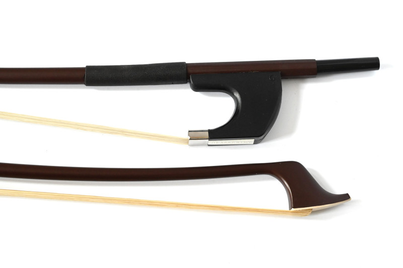 Glasser Bass Bow, German frog, nickel, 3/4